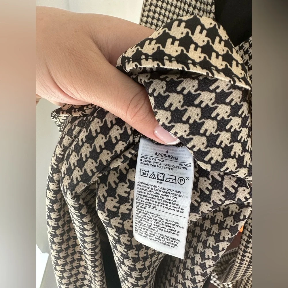 SOLD! NWT Banana Republic Printed Midi Dress Elephants Size 4 or Small - Picture 10 of 16
